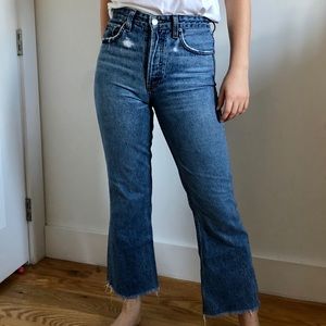 Crop flare Reformation jeans